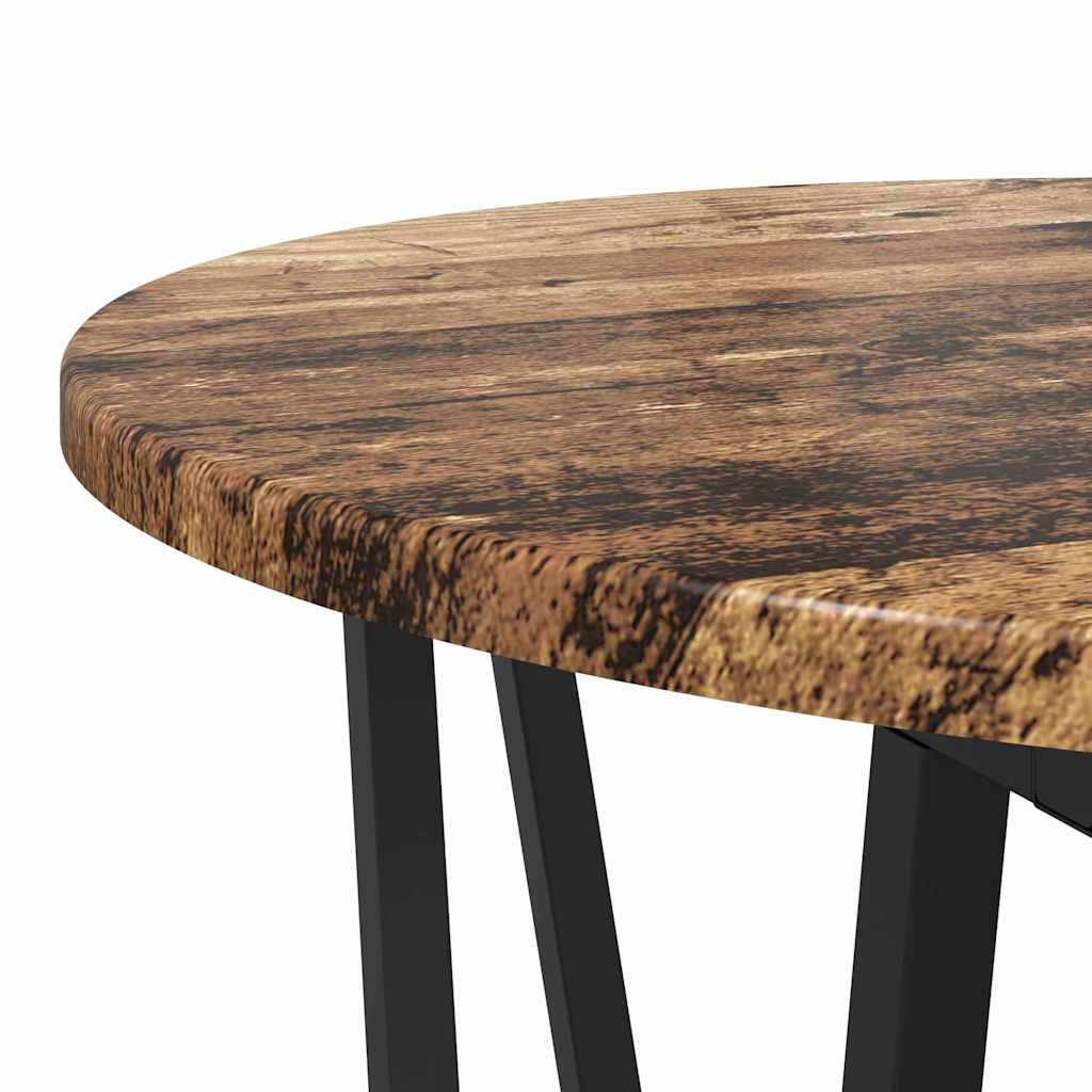 Set tavolini 2 pcs Legno Antico e Nero