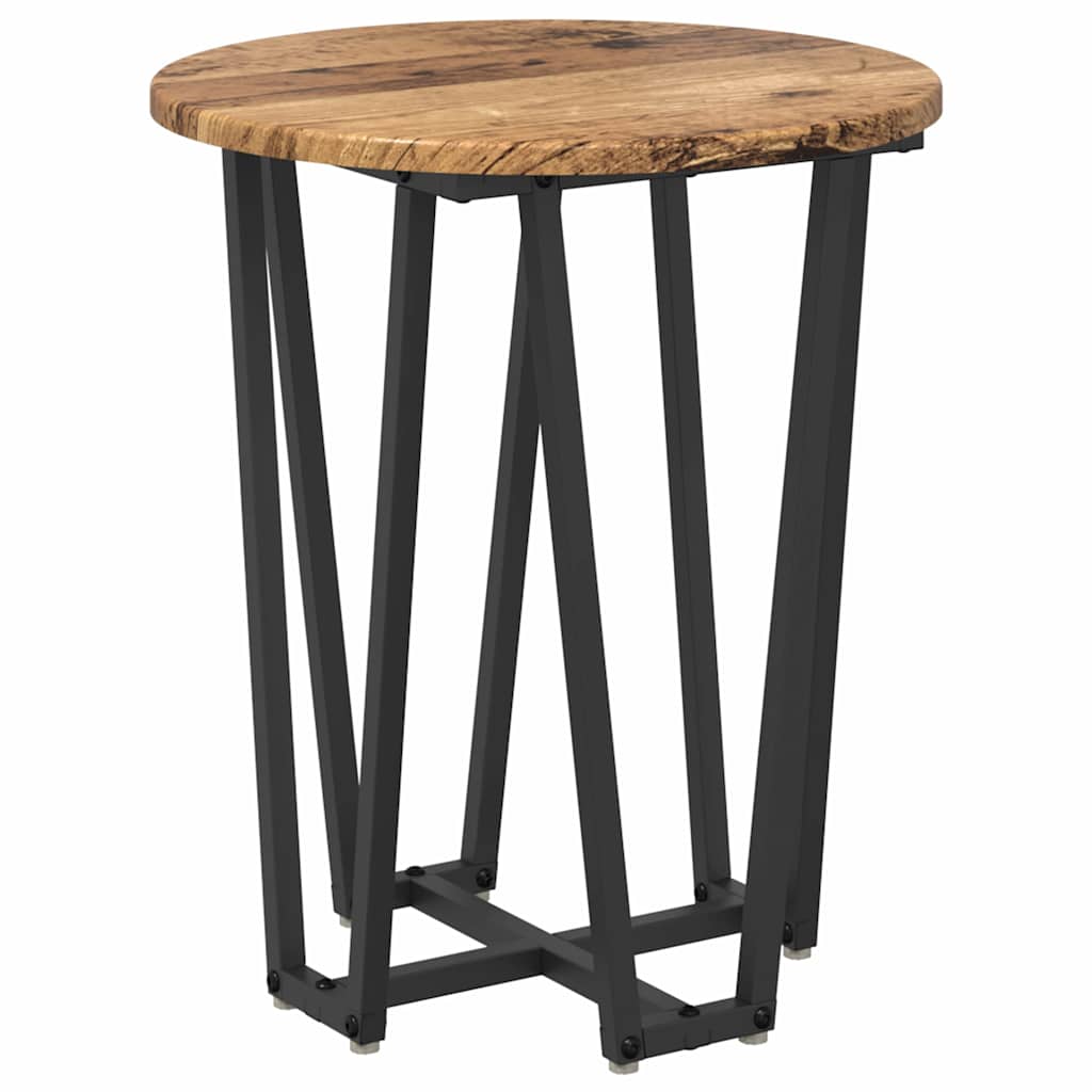 Set tavolini 2 pcs Legno Antico e Nero