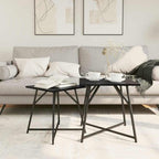 Set tavolini 2 pcs Rovere Nero