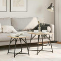 Set tavolini 2 pcs Rovere Sonoma e Nero