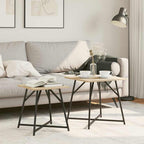 Set tavolini 2 pcs Rovere Sonoma e Nero