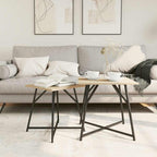 Set tavolini 2 pcs Rovere Sonoma e Nero