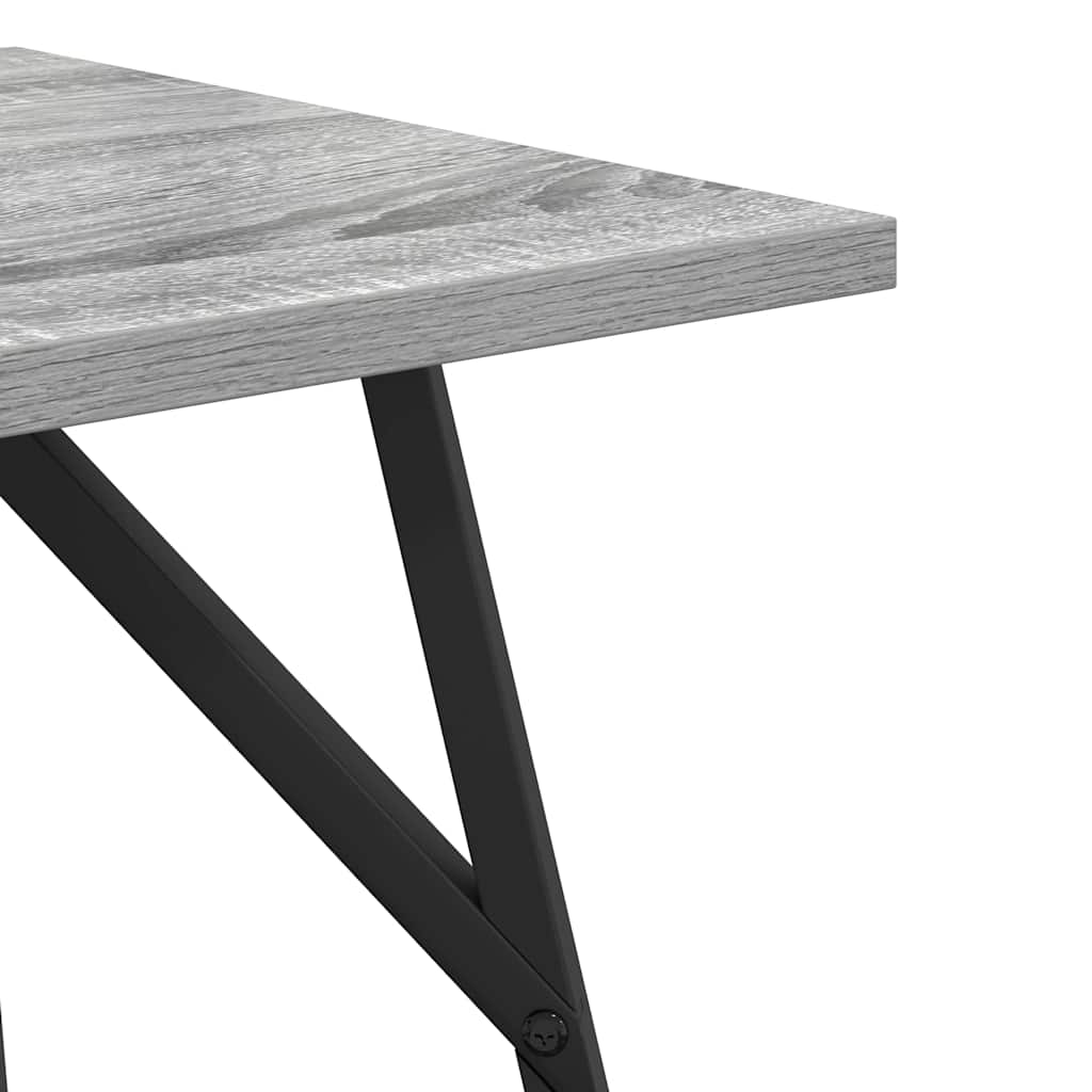 Set tavolini 2 pcs Grigio Sonoma e Nero