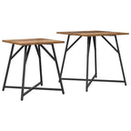 Set tavolini 2 pcs Legno Antico e Nero