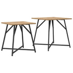 Set tavolini 2 pcs Rovere Artigianale e Nero