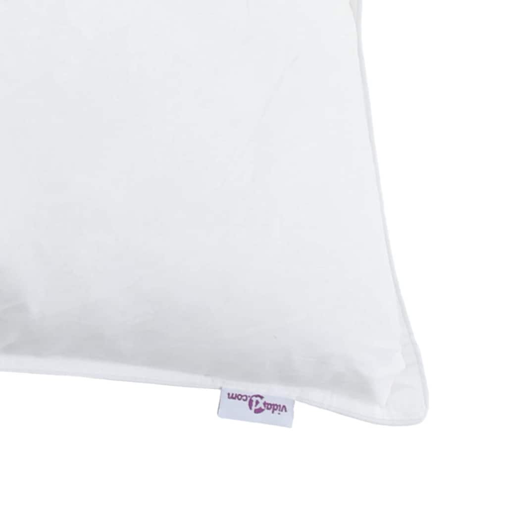 Cuscino con cuscino 2 pcs Bianco 80 x 80 cm Piuma