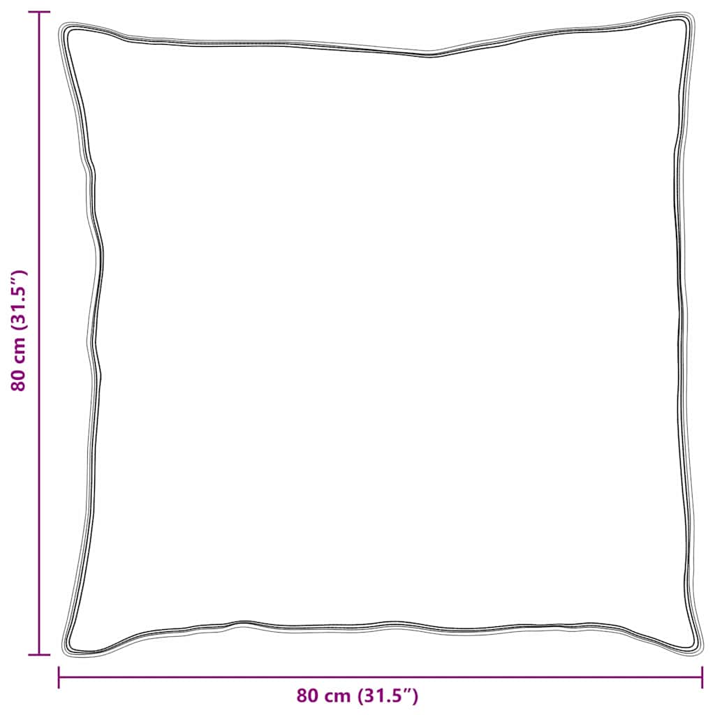 Cuscino con cuscino 2 pcs Bianco 80 x 80 cm Piuma