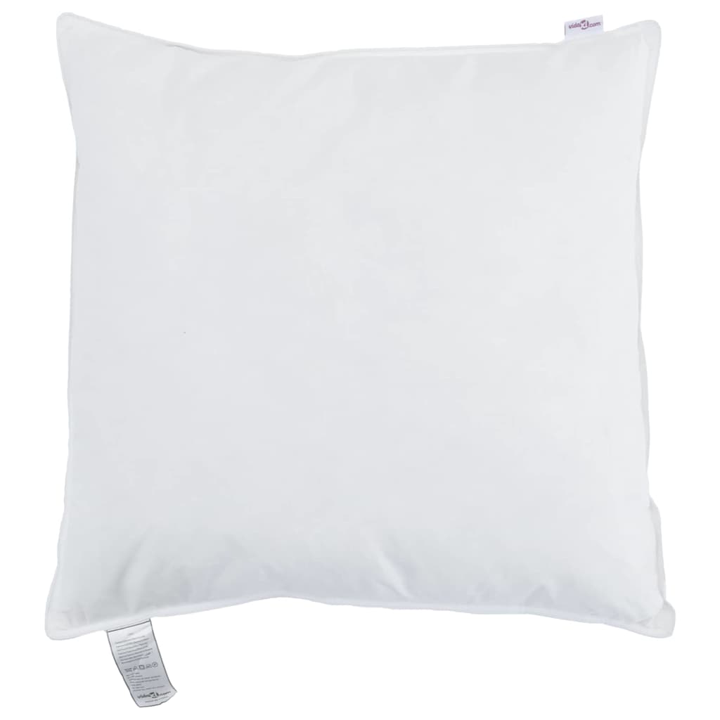 Cuscino con cuscino 2 pcs Bianco 80 x 80 cm Piuma