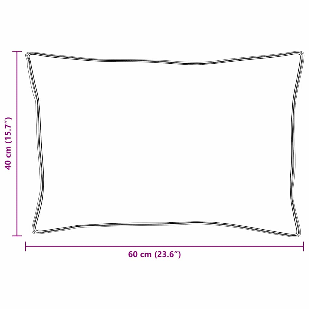Cuscino con cuscino 2 pcs Bianco 40 x 60 cm Cotone