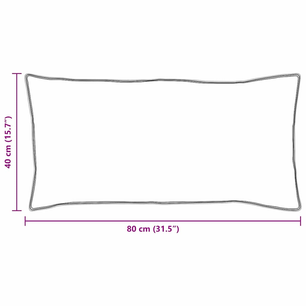 Cuscino con cuscino 2 pcs Bianco 40 x 80 cm Cotone