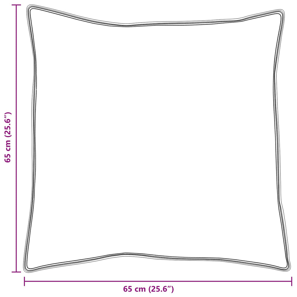 Cuscino con cuscino 2 pcs Bianco 65 x 65 cm Cotone