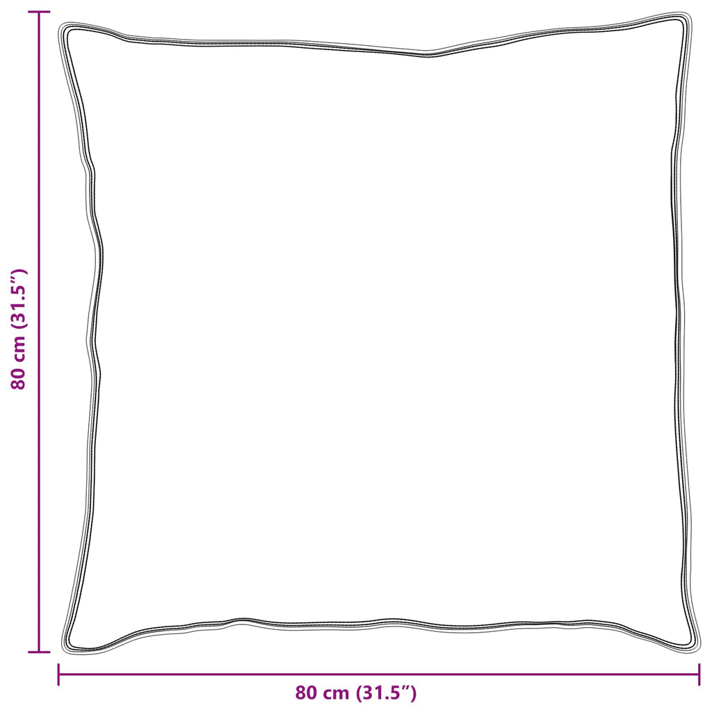 Cuscino con cuscino 2 pcs Bianco 80 x 80 cm Cotone