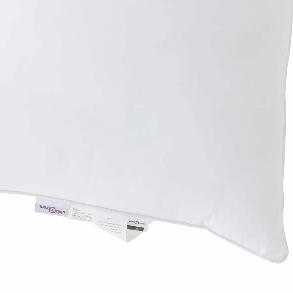 Cuscino 2 pcs Bianco 75 x 50 x 20 cm Cotone e Poliestere
