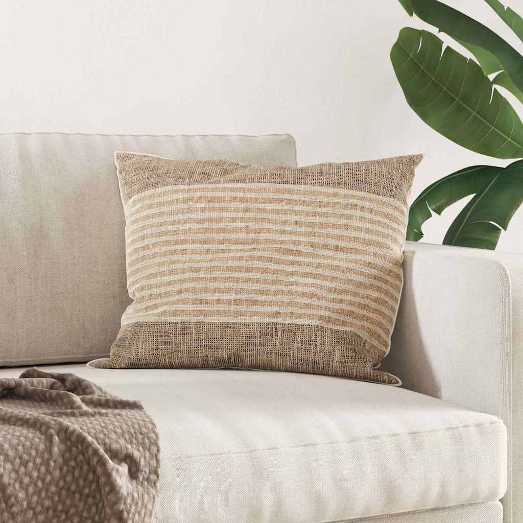 Cuscino 2 pcs Bianco 75 x 50 x 20 cm Cotone e Poliestere