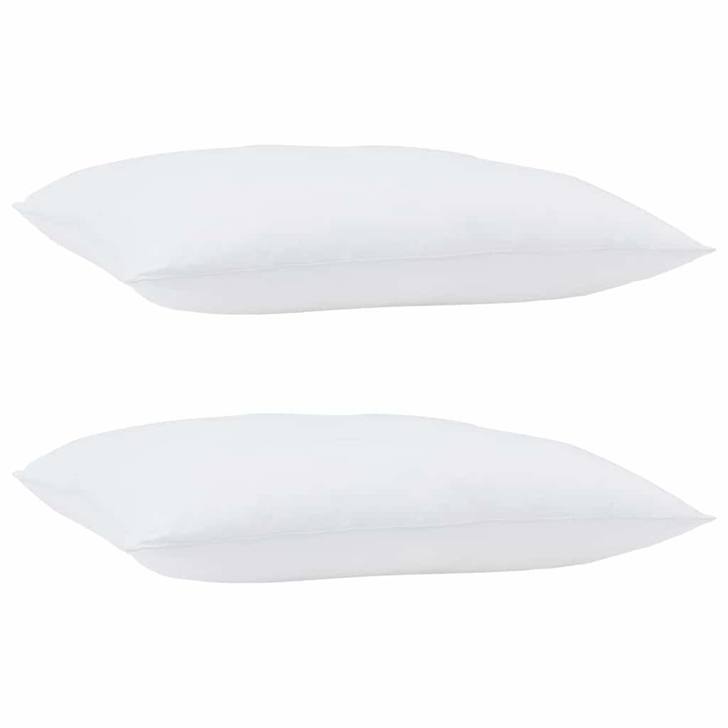 Cuscino 2 pcs Bianco 75 x 50 x 20 cm Cotone e Poliestere
