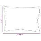 Cuscino 2 pcs Bianco 75 x 50 x 20 cm Cotone e Poliestere