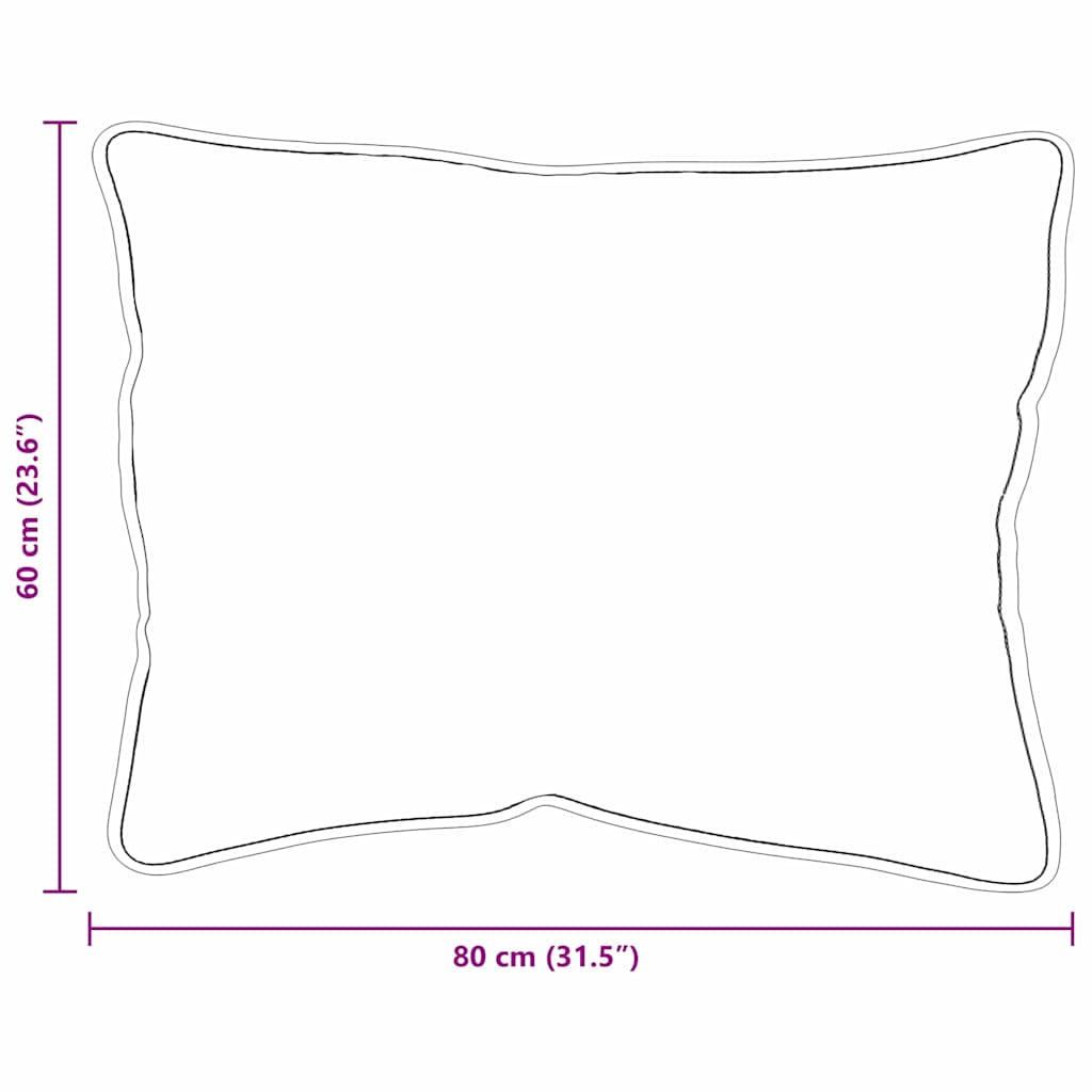 Cuscino con cuscino 2 pcs Bianco 79 x 60 x 20 cm Poliestere