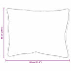 Cuscino con cuscino 2 pcs Bianco 79 x 60 x 20 cm Poliestere