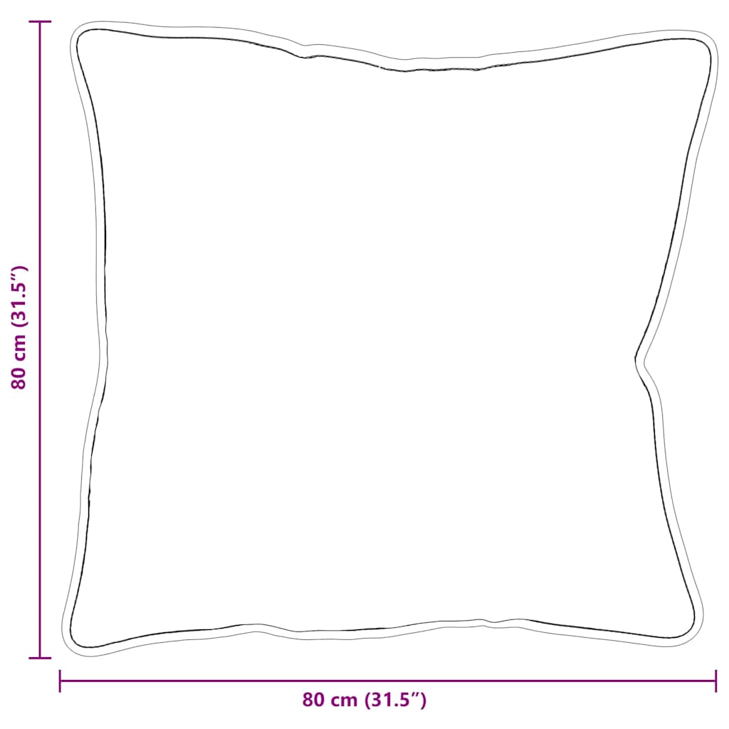 Cuscino con cuscino 2 pcs Bianco 80 x 80 x 20 cm Poliestere