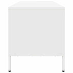 Mobile TV Bianco 202x39x43,5 cm in Acciaio Laminato a Freddo