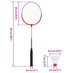 Set da Badminton con 4 Racchette e Rete 620x151 cm