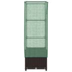 Letto Rialzato con Copertura Serra Effetto Rattan 40x40x139 cm