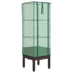 Letto Rialzato con Copertura Serra Effetto Rattan 40x40x140 cm