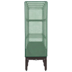Letto Rialzato con Copertura Serra Effetto Rattan 160x40x140 cm