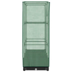 Letto Rialzato con Copertura Serra Effetto Rattan 80x40x123 cm