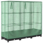 Letto rialzato con copertura per serra effetto rattan 120x40x123 cm