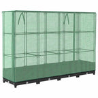 Letto rialzato con copertura per serra effetto rattan 160x40x123 cm