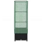 Letto Rialzato con Copertura Serra Effetto Rattan 40x40x139 cm
