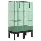 Letto Rialzato con Copertura Serra Effetto Rattan 80x40x140 cm