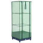 Letto Rialzato con Copertura Serra Effetto Rattan 40x40x123 cm