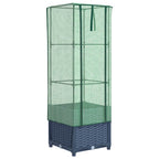 Letto Rialzato con Copertura Serra Effetto Rattan 40x40x139 cm