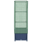 Letto Rialzato con Copertura Serra Effetto Rattan 40x40x139 cm