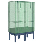 Letto Rialzato con Copertura Serra Effetto Rattan 80x40x140 cm