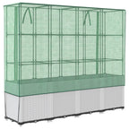 Letto Rialzato con Copertura Serra Effetto Rattan 160x40x153 cm