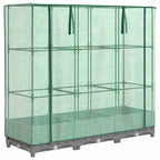 Letto Rialzato con Copertura Serra Effetto Rattan 120x40x123 cm