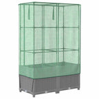 Letto Rialzato con Copertura Serra Effetto Rattan 80x40x138 cm