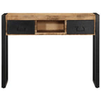 Tavolo Consolle 100x35x75 cm in Legno Massello di Mango Grezzo