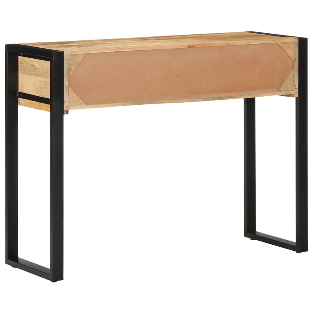 Tavolo Consolle 100x35x75 cm in Legno Massello di Mango Grezzo