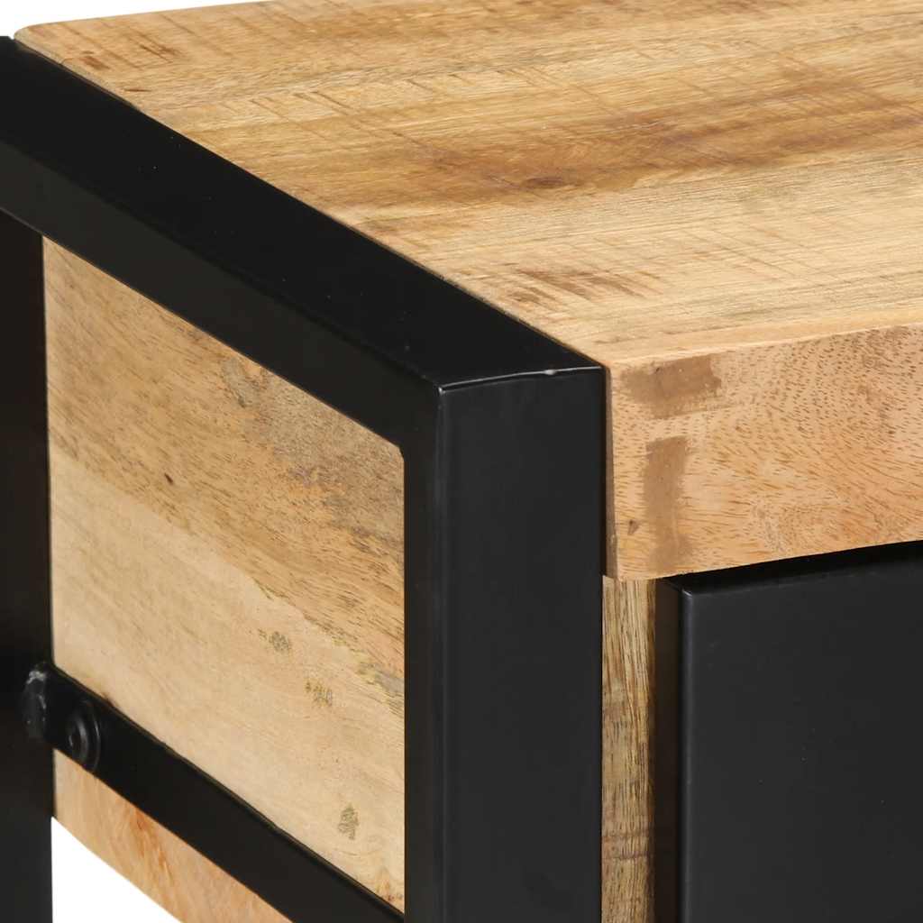 Tavolo Consolle 100x35x75 cm in Legno Massello di Mango Grezzo