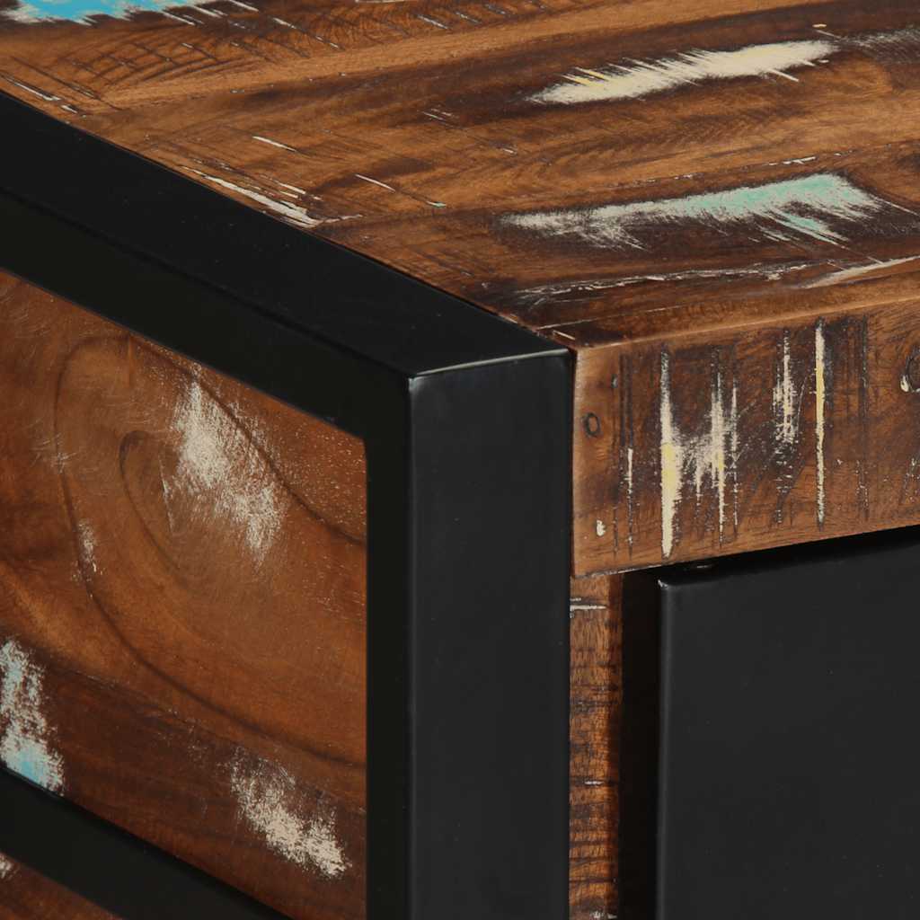 Tavolo Consolle Multicolore 100x35x75cm Legno Massello Recupero