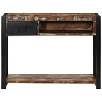Tavolo Consolle Multicolore 100x35x75cm Legno Massello Recupero
