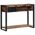Tavolo Consolle Multicolore 100x35x75cm Legno Massello Recupero