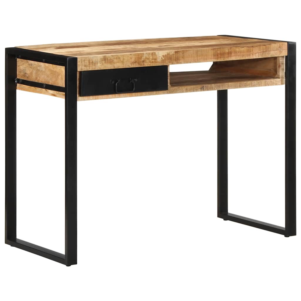 Scrivania 100x50x75 cm in Legno Massello di Mango Grezzo