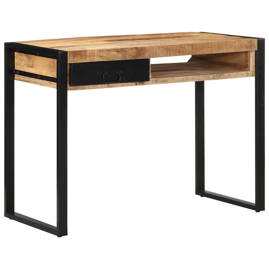 Scrivania 100x50x75 cm in Legno Massello di Mango Grezzo