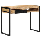 Scrivania 100x50x75 cm in Legno Massello di Mango Grezzo