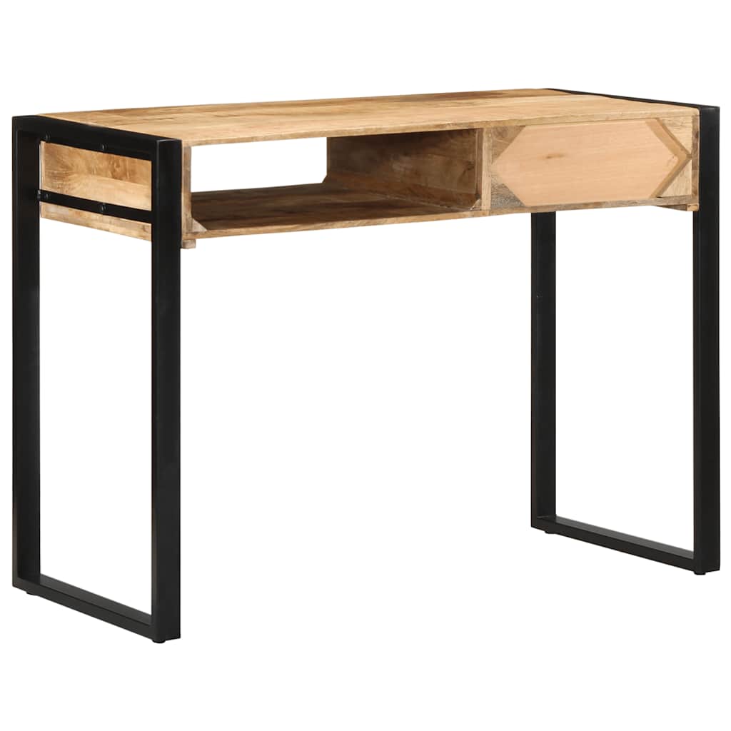 Scrivania 100x50x75 cm in Legno Massello di Mango Grezzo